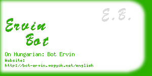 ervin bot business card